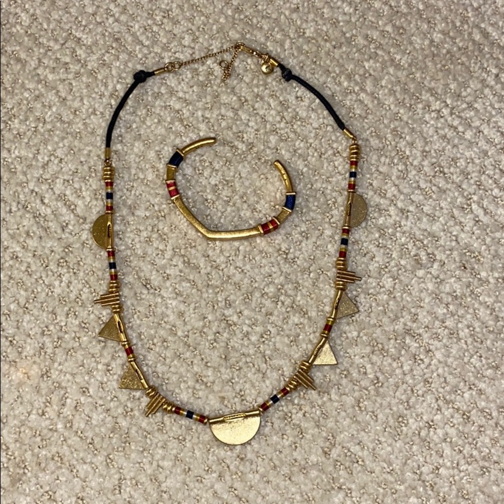 Madewell Necklace and bracelet set.